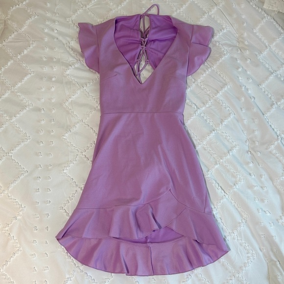 Pastel Lace-Up Open Back Dress - Picture 1 of 2